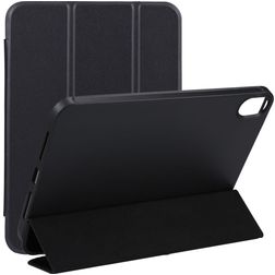 Mobigear Tri-Fold Gel iPad Mini 7 (2024) Hoes TPU,Kunstleer Bookcase - Zwart