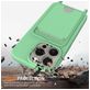 Mobigear Lanyard Card iPhone 16 Pro Siliconen Hoesje met koord en Pasjeshouder - Groen