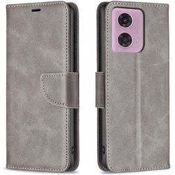 Mobigear Excellent Motorola Moto G24 Hoesje Bookcase Portemonnee - Grijs