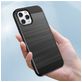 Mobigear Brushed Armor iPhone 12 Hoesje Hardcase Backcover Shockproof - Grijs