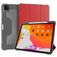 Mutural Tri-Fold Tough iPad Pro 12.9 Inch (2022) Hoes Bookcase + Stylus Houder - Zwart / Rood