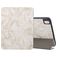 Mobigear Tri-Fold Marble iPad 10 (2022) Hoes Bookcase + Stylus Houder - Wit