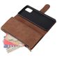 Mobigear Zipper Samsung Galaxy A71 Hoesje Bookcase Portemonnee - Bruin