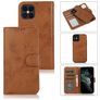 Mobigear Wallet iPhone 12 Pro Hoesje Uitneembare 2in1 Bookcase Portemonnee - Bruin