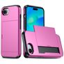 Mobigear Card iPhone 16e Hoesje Hardcase Backcover Shockproof met Pasjeshouder - Magenta