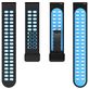 Mobigear Sport Plus Mag Siliconen Smartwatch Bandje Magneetsluiting - Universeel 22 mm connector - Zwart / Blauw