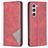 Mobigear Rhombus Slim Samsung Galaxy S25 Hoesje Bookcase - Rood