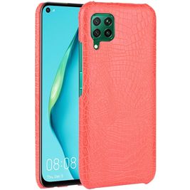 Mobigear Croco Huawei P40 Lite Hoesje Hardcase Backcover - Rood