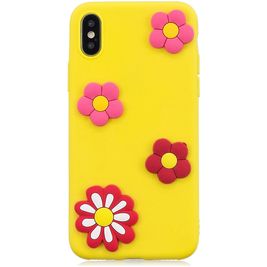 Mobigear Design iPhone XS Max Hoesje Flexibel TPU Backcover - Madeliefje Mobigear Design iPhone XS Max Hoesje Flexibel TPU Backcover - Madeliefje