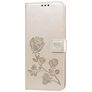 Mobigear Roses Xiaomi Redmi Note 9S Hoesje Bookcase Portemonnee - Goud