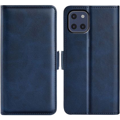 Mobigear Slim Magnet Samsung Galaxy A03 Hoesje Bookcase Portemonnee - Donkerblauw
