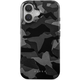Burga Tough iPhone 16 Hoesje Hardcase Backcover Shockproof - Night Black Camo