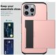 Mobigear Card iPhone 16e Hoesje Hardcase Backcover Shockproof met Pasjeshouder - Grijs