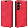 Mobigear Retro Slim Samsung Galaxy S25 FE Hoesje Bookcase Portemonnee - Rood