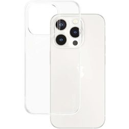 CARE by PanzerGlass Fashionable Doorzichtig iPhone 15 Pro Hoesje Flexibel TPU Backcover - Transparant