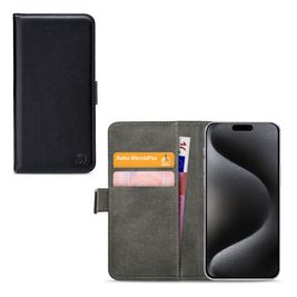Mobilize Classic Gelly Wallet iPhone 15 Pro Max Hoesje Bookcase Portemonnee - Zwart