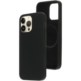 Mobiparts iPhone 14 Pro Max Siliconen MagSafe Hoesje Backcover - Zwart