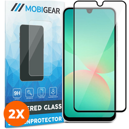 Mobigear Premium Samsung Galaxy A26 Glazen Screenprotector - Case Friendly - Zwart (2-Pack)