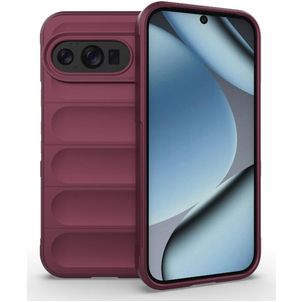 Mobigear Bumpy Google Pixel 10 Hoesje Flexibel TPU Backcover - Wine Red