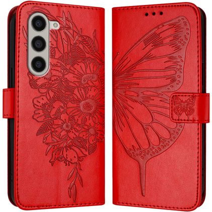 Mobigear Butterfly Samsung Galaxy Z Fold 6 Hoesje Bookcase Portemonnee - Rood