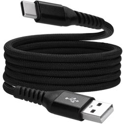 Mobiparts Magnetic Braided USB-A naar USB-C Kabel 1 Meter - Black