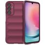 Mobigear Bumpy Samsung Galaxy A24 Hoesje Flexibel TPU Backcover - Bordeauxrood