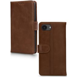 Mobilize Wallet iPhone 17e Hoesje Echt Leer Bookcase Portemonnee - Bruin