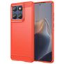 Mobigear Brushed Slim Motorola Edge 60 Fusion Hoesje Flexibel TPU Backcover - Rood