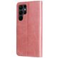 Mobigear Zipper Samsung Galaxy S23 Ultra Hoesje Bookcase Portemonnee - Roségoud