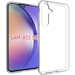Mobigear Basics Doorzichtig Samsung Galaxy A55 Hoesje Flexibel TPU Backcover - Transparant