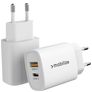 Mobilize Dual USB / USB-C Oplader Power Delivery 25W - Wit