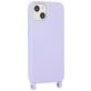 Mobigear Lanyard iPhone 14 Siliconen Hoesje met koord - Paars