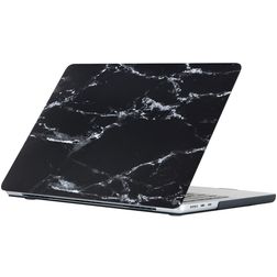 Mobigear Marble MacBook Air 15 Inch (2023-2026) Hoes Hardshell Laptopcover MacBook Case - Zwart - Model A2941 / A3114 / A3241 / A3448