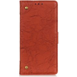 Mobigear Ranch Motorola One Fusion Plus Hoesje Bookcase Portemonnee - Bruin