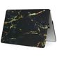 Mobigear Marble MacBook Pro 15 Inch (2016-2019) Hoes Hardshell Laptopcover MacBook Case - Zwart / Bruin - Model A1707 / A1990