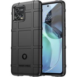 Mobigear Rugged Shield Motorola Moto G72 Hoesje Flexibel TPU Backcover Shockproof - Zwart