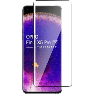 Mobigear Premium OPPO Find X5 Pro Glazen Screenprotector - Case Friendly - Zwart