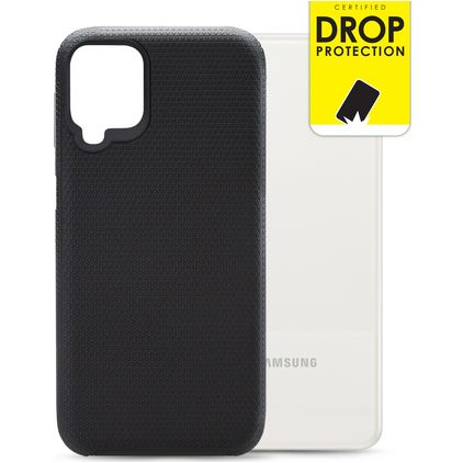 My Style Tough Samsung Galaxy A12 Hoesje Hardcase Backcover Shockproof - Zwart