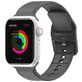 Mobigear Dashed Siliconen Apple Watch Bandje Gespsluiting - 49/46/45/44 mm - Grijs