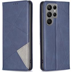 Mobigear Rhombus Slim Samsung Galaxy S24 Ultra Hoesje Bookcase - Blauw