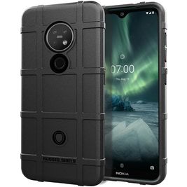 Mobigear Rugged Shield Nokia 7.2 Hoesje Flexibel TPU Backcover Shockproof - Zwart