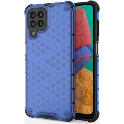 Mobigear Honeycomb Samsung Galaxy M33 Hoesje Hardcase Backcover Shockproof - Blauw