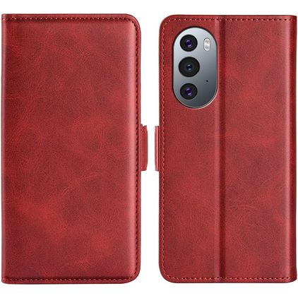 Mobigear Slim Magnet Motorola Edge X30 Hoesje Bookcase Portemonnee - Rood