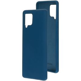 Mobiparts Samsung Galaxy A42 Siliconen Hoesje Backcover - Blueberry Blue
