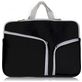 Mobigear Double Zipper Neopreen Laptop Sleeve 12 inch Laptop hoes - Zwart