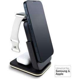 Mobilize 4in1 Detachable Laadstation Qi Wireless 15W - Zwart