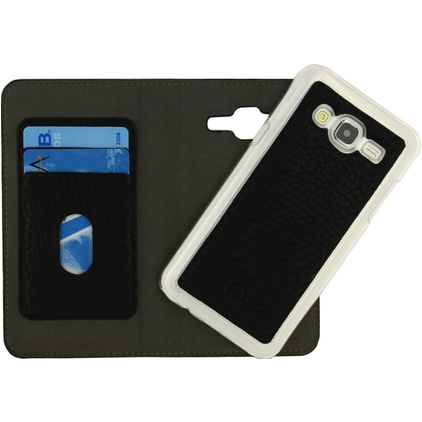Mobilize Detachable Wallet Samsung Galaxy J5 (2015) Hoesje Echt Leer Uitneembare 2in1 Bookcase - Zwart