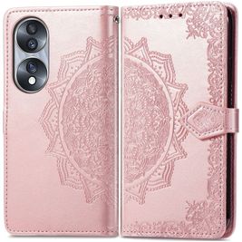 Mobigear Mandala HONOR 70 Hoesje Bookcase Portemonnee - Roségoud
