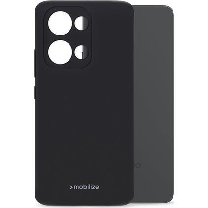 Mobilize Rubber Gelly OPPO Reno 13 Hoesje Flexibel TPU Backcover - Zwart