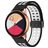 Mobigear Sport Plus Mag Siliconen Smartwatch Bandje Magneetsluiting - Universeel 22 mm connector - Zwart / Wit